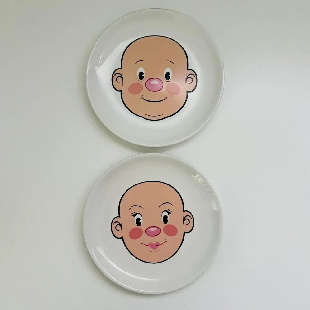 FRED & FRIENDS Plays With His Food Ceramic Plates, Set of 2